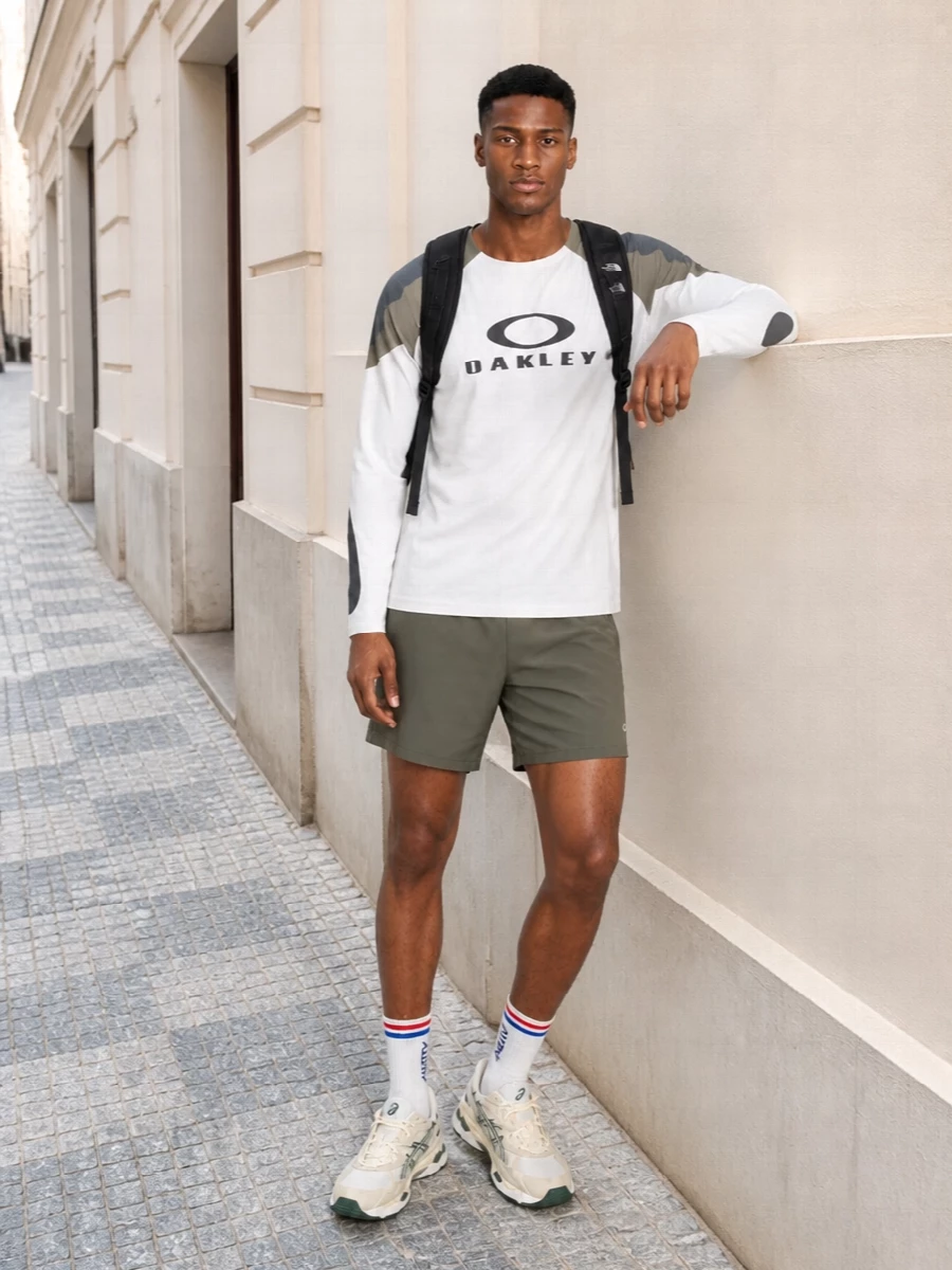 Oakley sport outfit asics runners backpack
