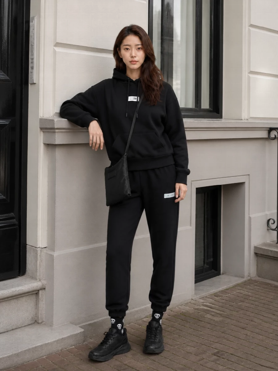 Mm6 maison margiela black hoodie joggers outfit