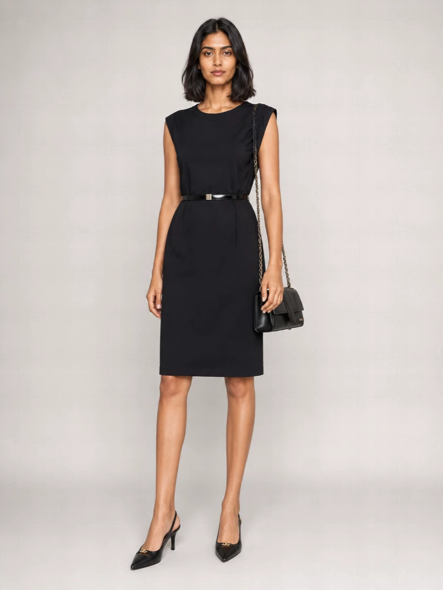 Dries Van Noten Cotton Sleeveless Crew-Neck Knee-Length Dress