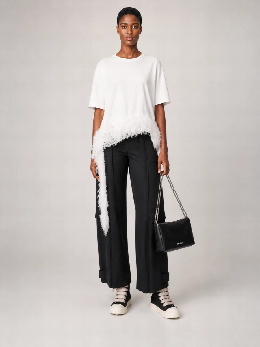 Darkpark Cotton Oversized Feather T-Shirt