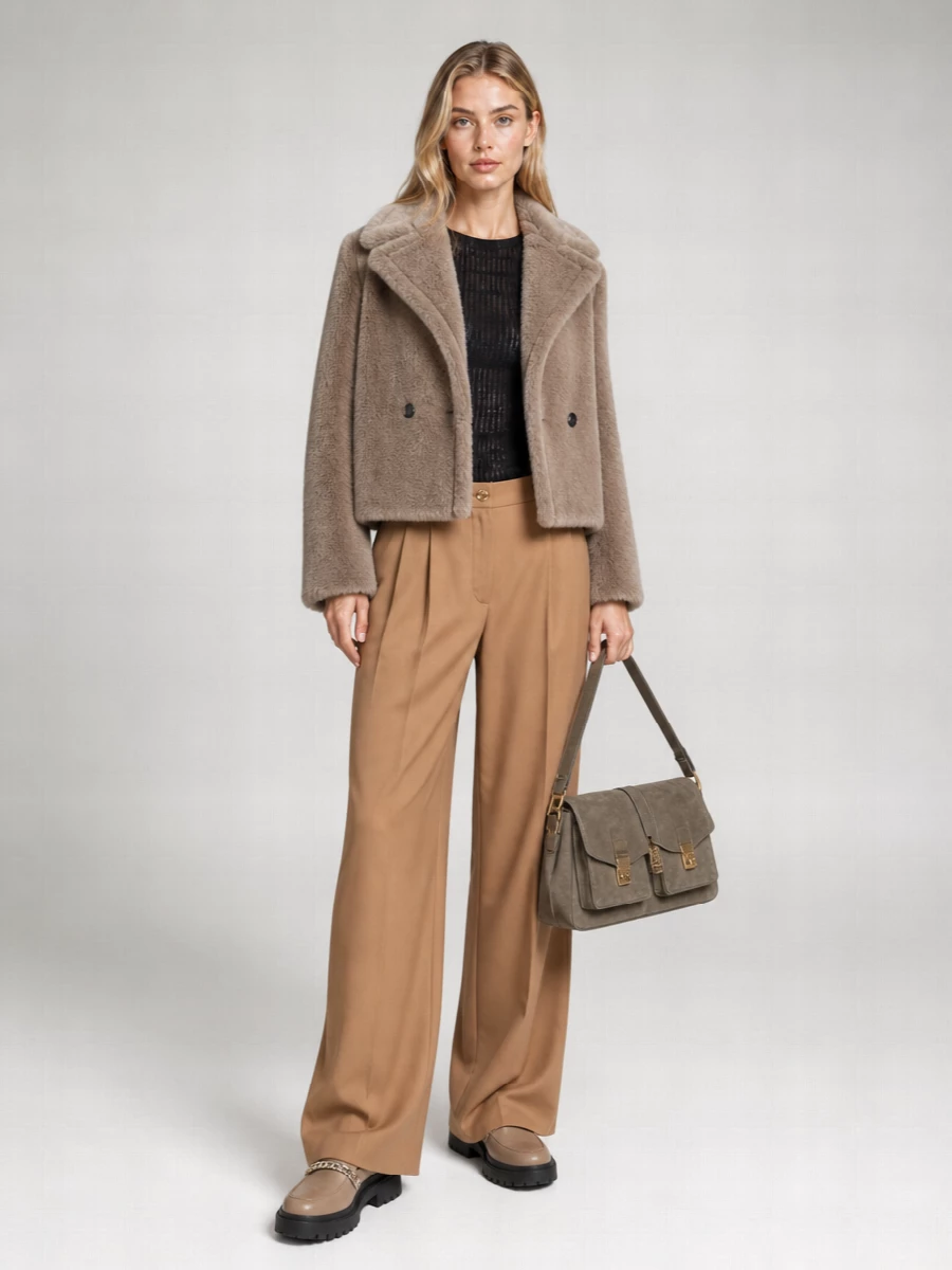 Ferragamo Soft Bag Suede Shoulder Bag
