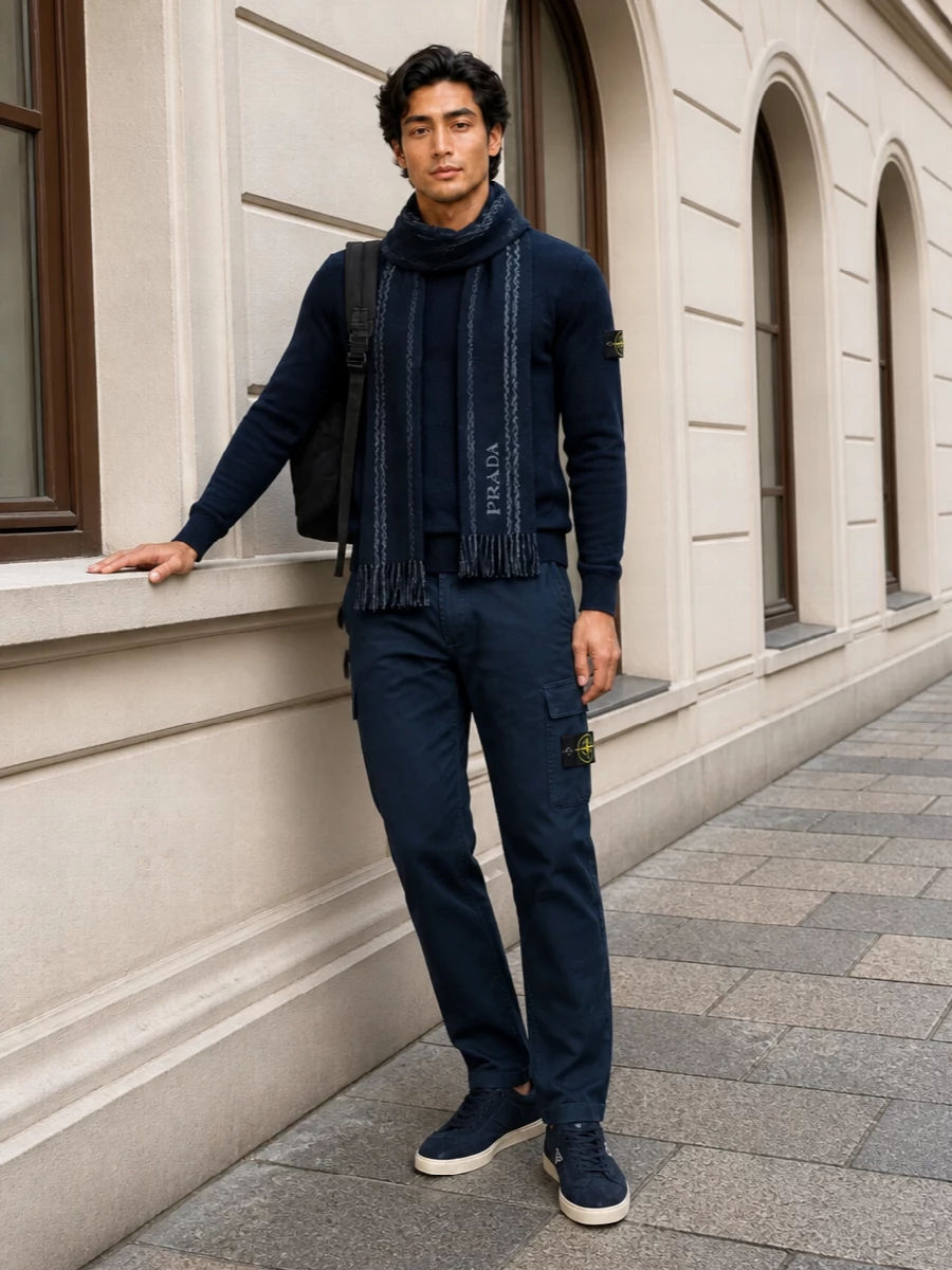 Stone island navy outfit prada sneakers