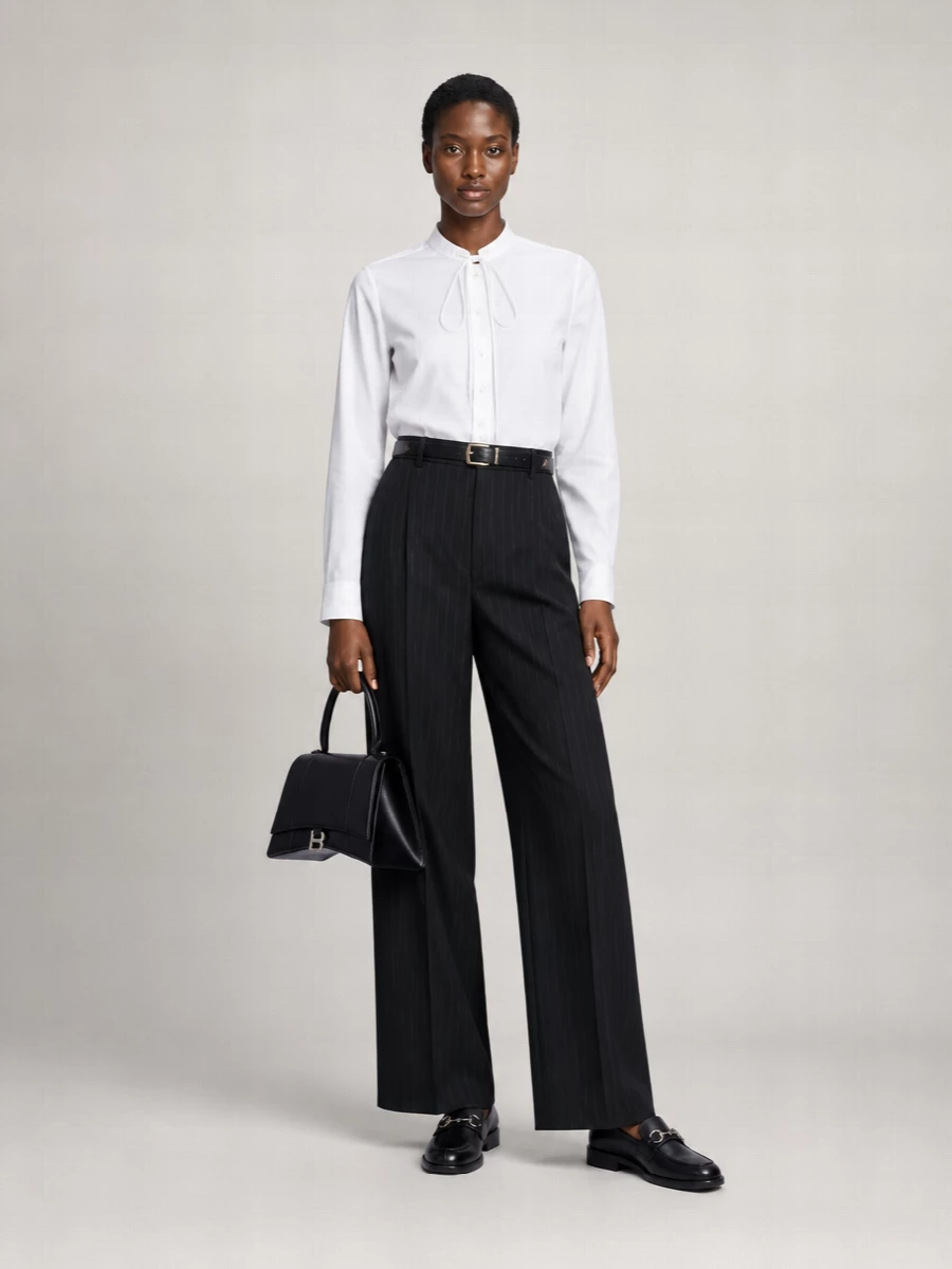 Gucci Embroidered Wool Wide-Leg Trousers