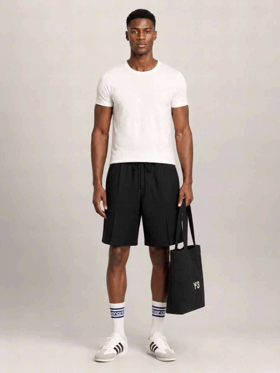 Y-3 Cotton Crew Neck Short Sleeve T-Shirt