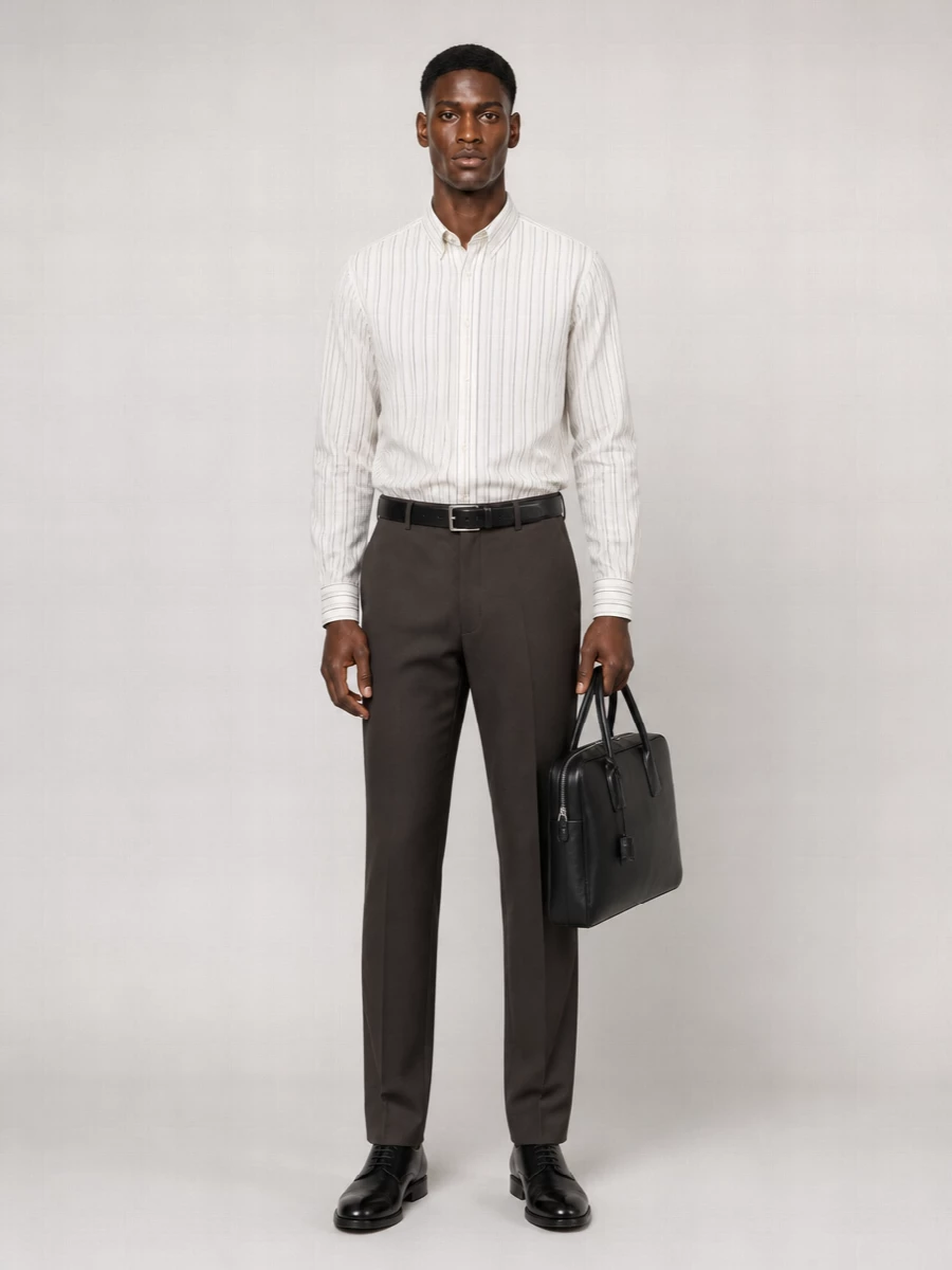 Saint Laurent Calfskin Leather Belt