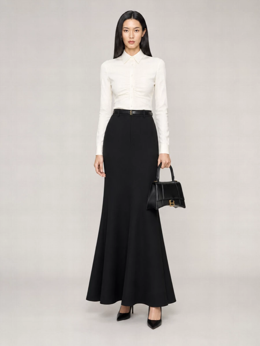 Balenciaga Ruched Cotton Shirt
