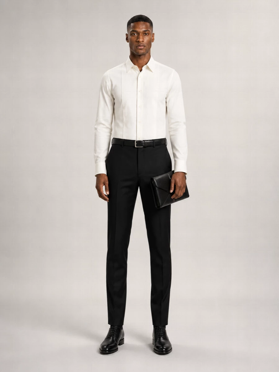 Saint Laurent cotton plastron shirt