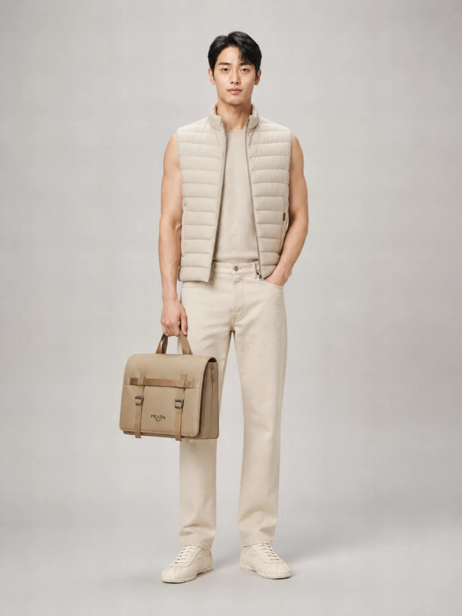 Prada Canvas Shoulder Bag
