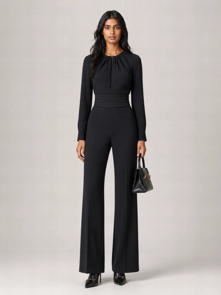 Gucci Virgin Wool Knee-Length Jumpsuit