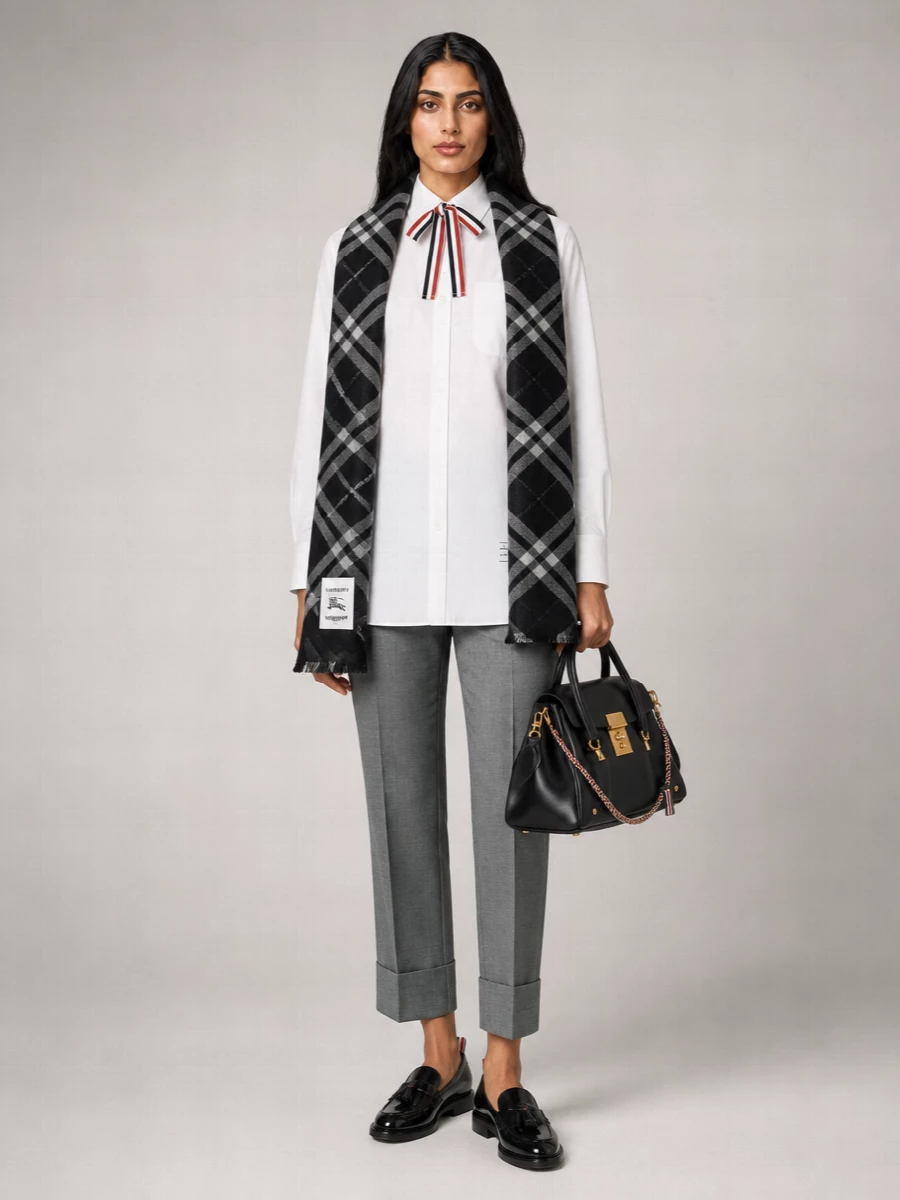 Burberry Wool Silk Scarf