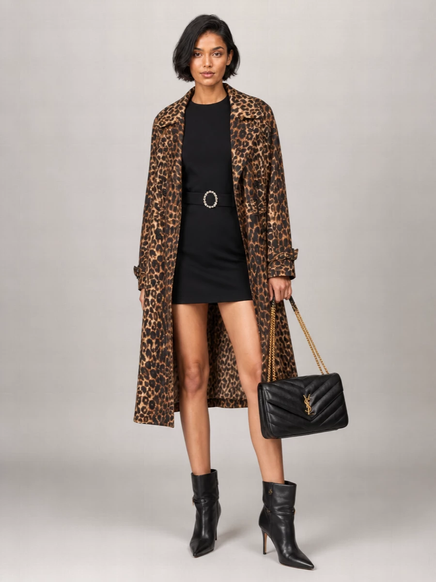 Saint Laurent Double-Breasted Belted Trench Coat