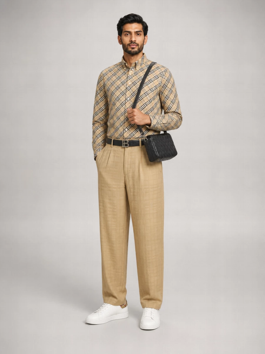 Burberry Checked Cotton Shirt