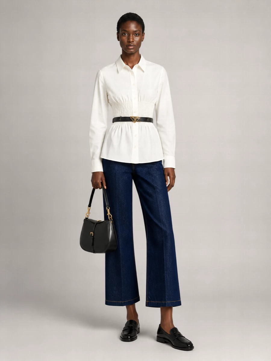 Etro Denim Wide-Leg Trousers