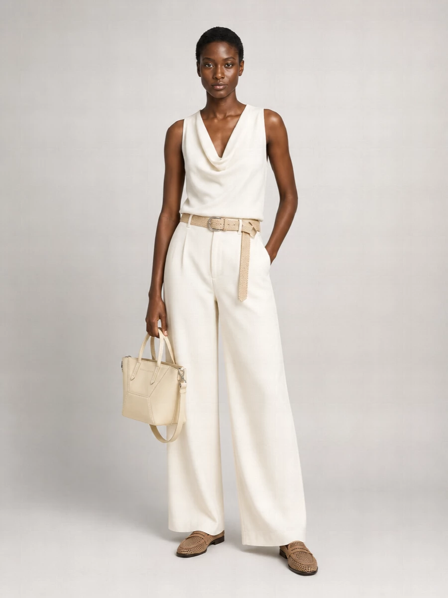 Brunello Cucinelli Cotton Wide-Leg Trousers