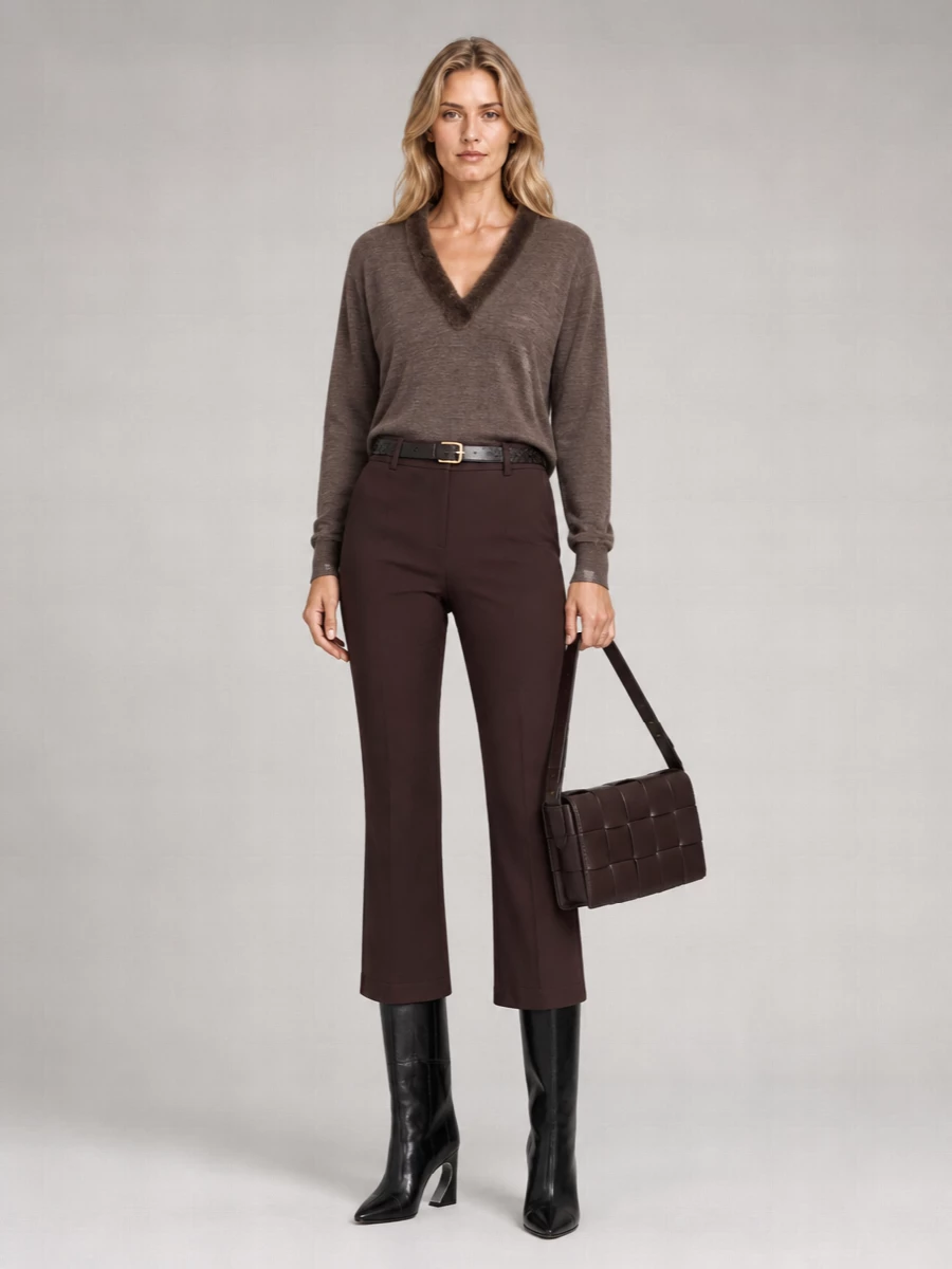 Fendi Wool And Silk V-Neck Jumper