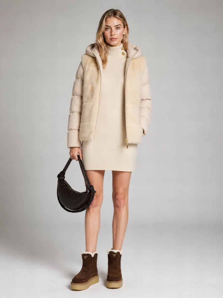 Moorer Mink Down Puffer Jacket