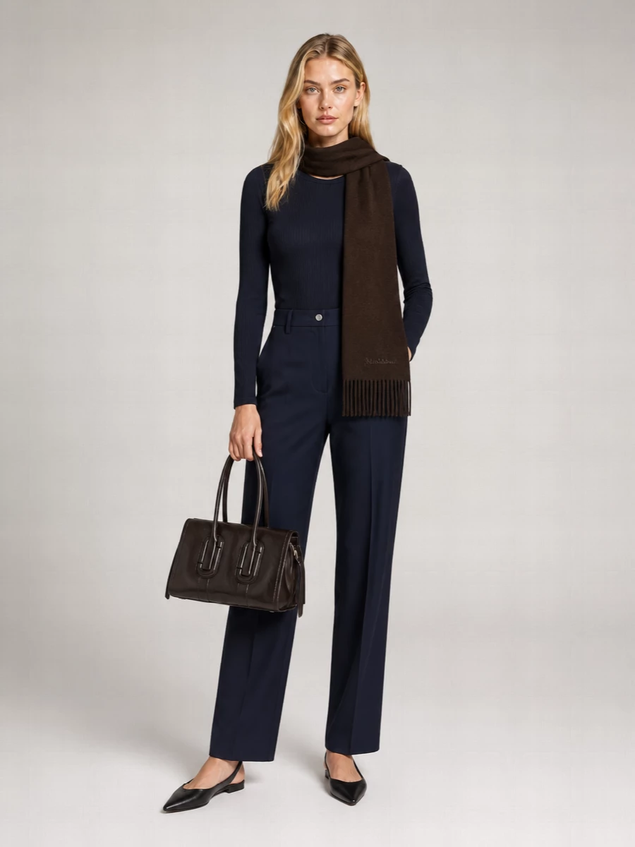 Max Mara Silk-Blend Ribbed Long-Sleeve Sweater
