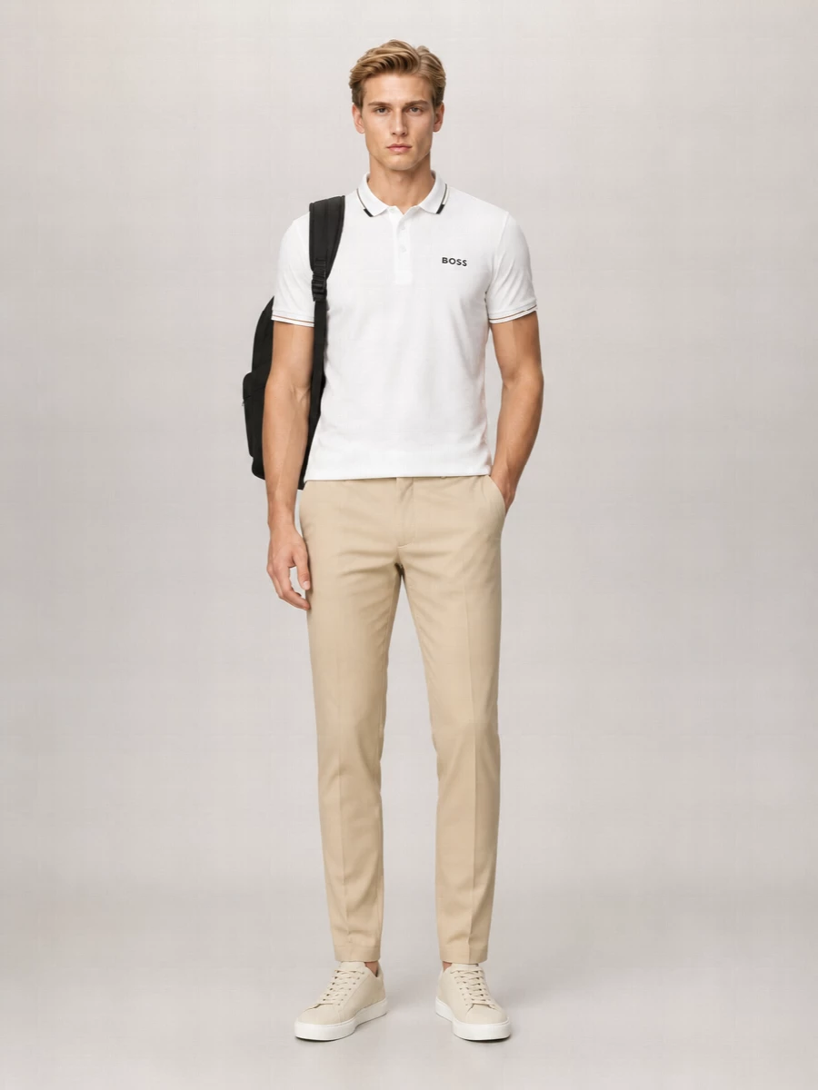 Boss Cotton Piqué Short-Sleeve Polo Shirt