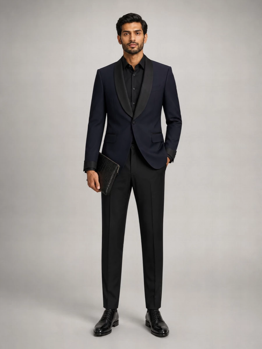 Dolce&Gabbana Wool Silk Single-Breasted Tuxedo Suit