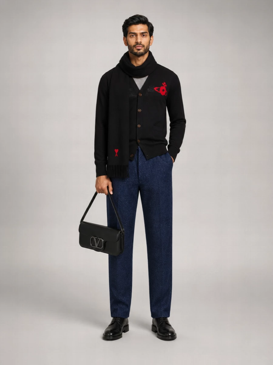 Vivienne Westwood Virgin Wool V-Neck Cardigan