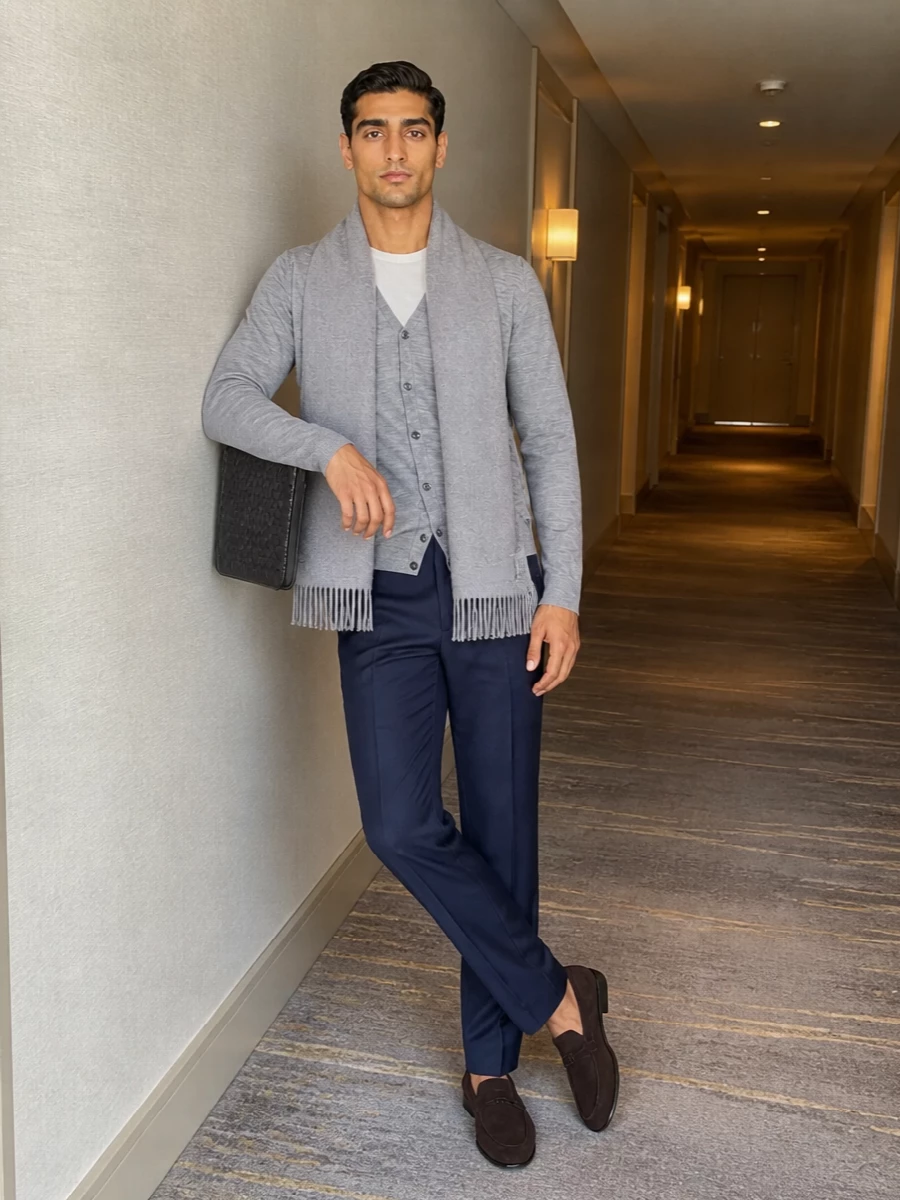 John smedley cardigan lardini trousers tods loafers