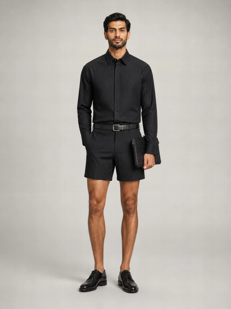 Valentino Garavani Pleated Nylon Bermuda Shorts