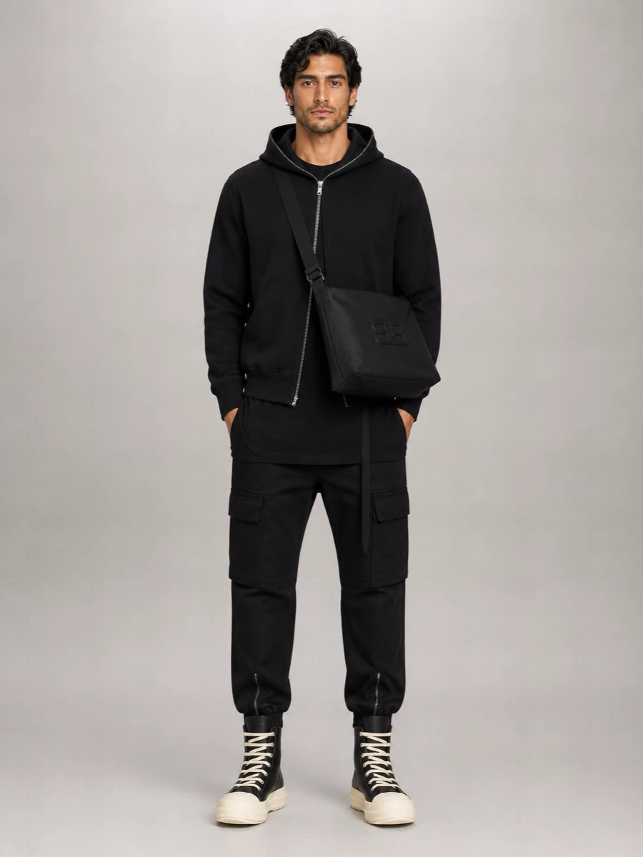 Rick Owens Drkshdw Cotton Zip-Up Hooded Jacket