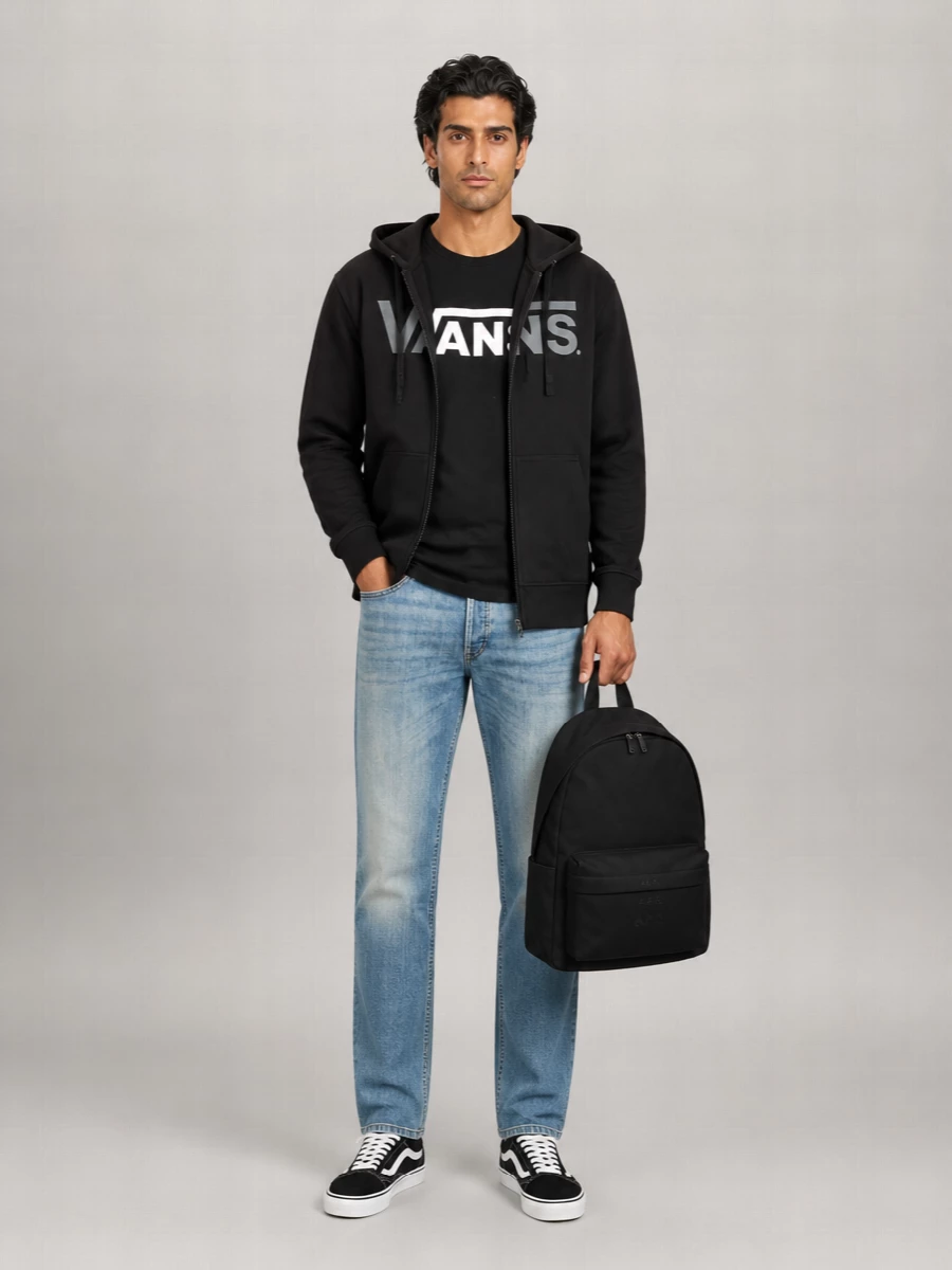 Vans Cotton Hooded Zip Jacket