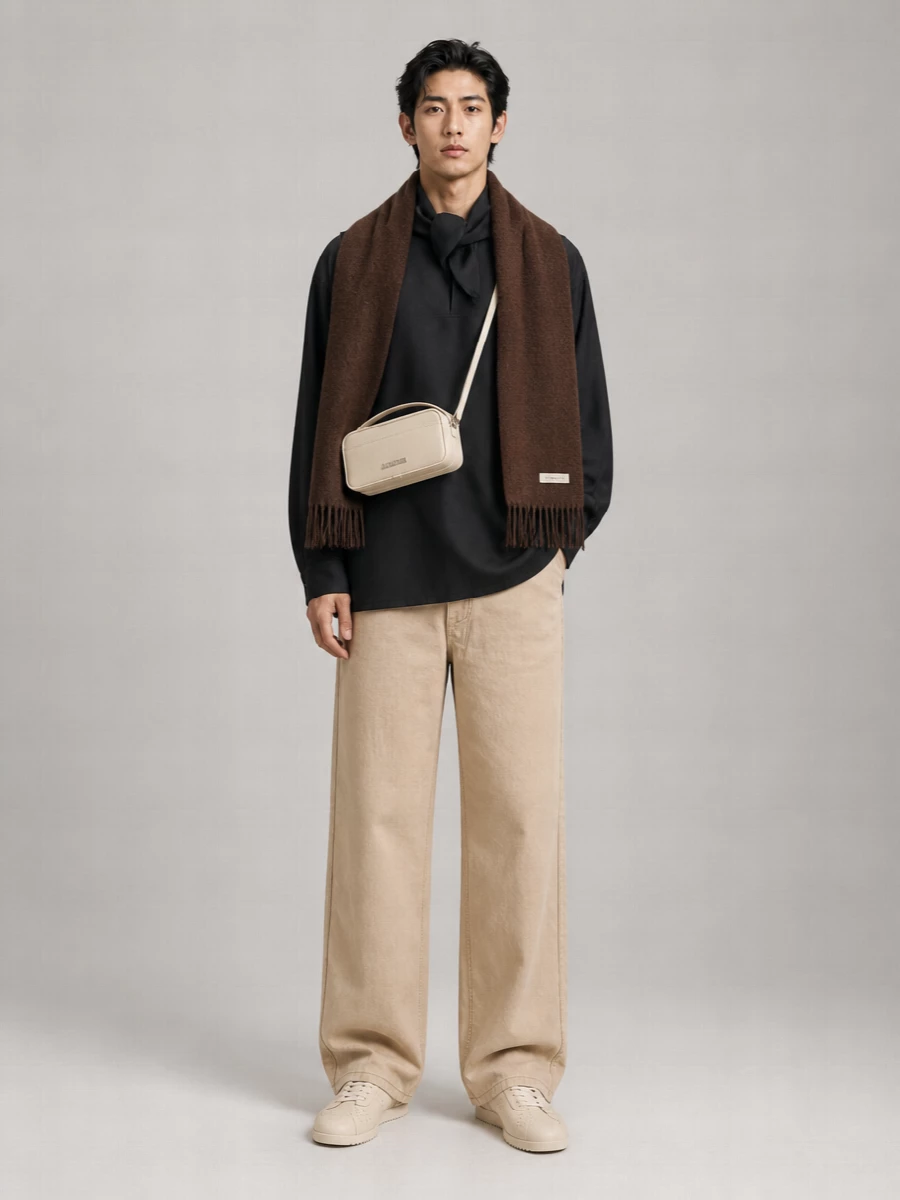 Ami Paris Denim Wide-Leg Jeans