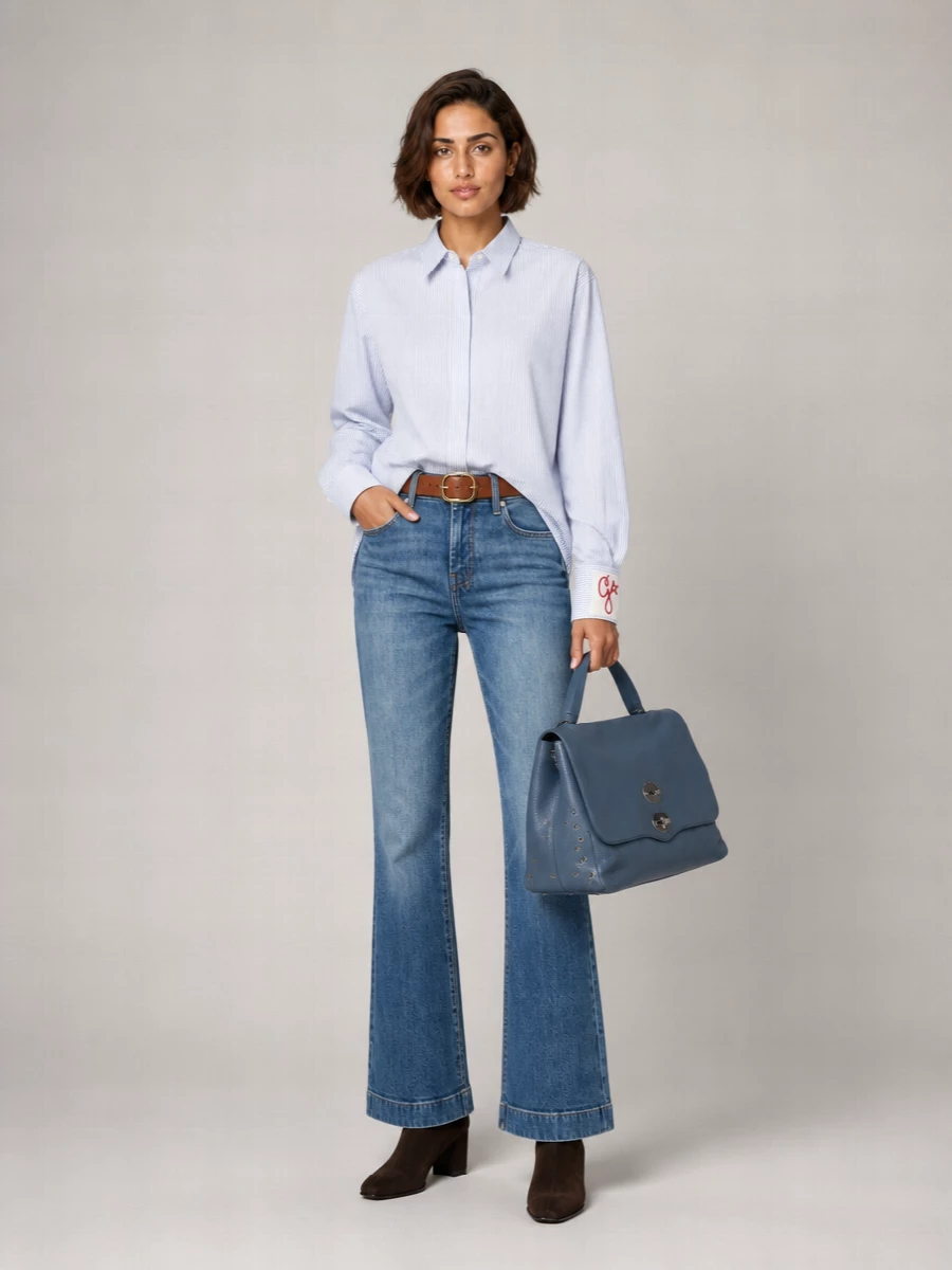 7 For All Mankind Denim Flared Trousers