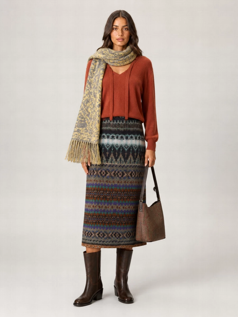 Dries Van Noten viscose pleated midi skirt
