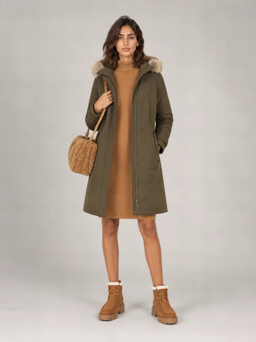 Woolrich Down Long Parka Coat