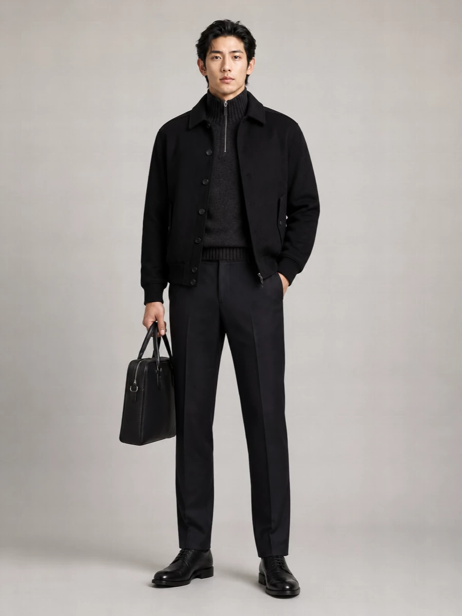 Ferragamo Wool Cashmere Single Breasted Jacket