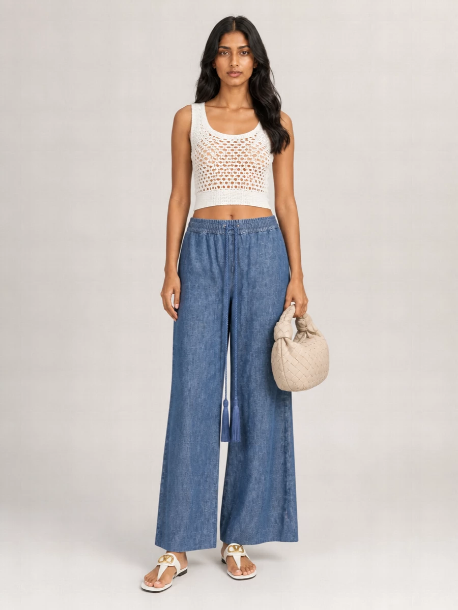Valentino Garavani Mesh Cropped Tank Top