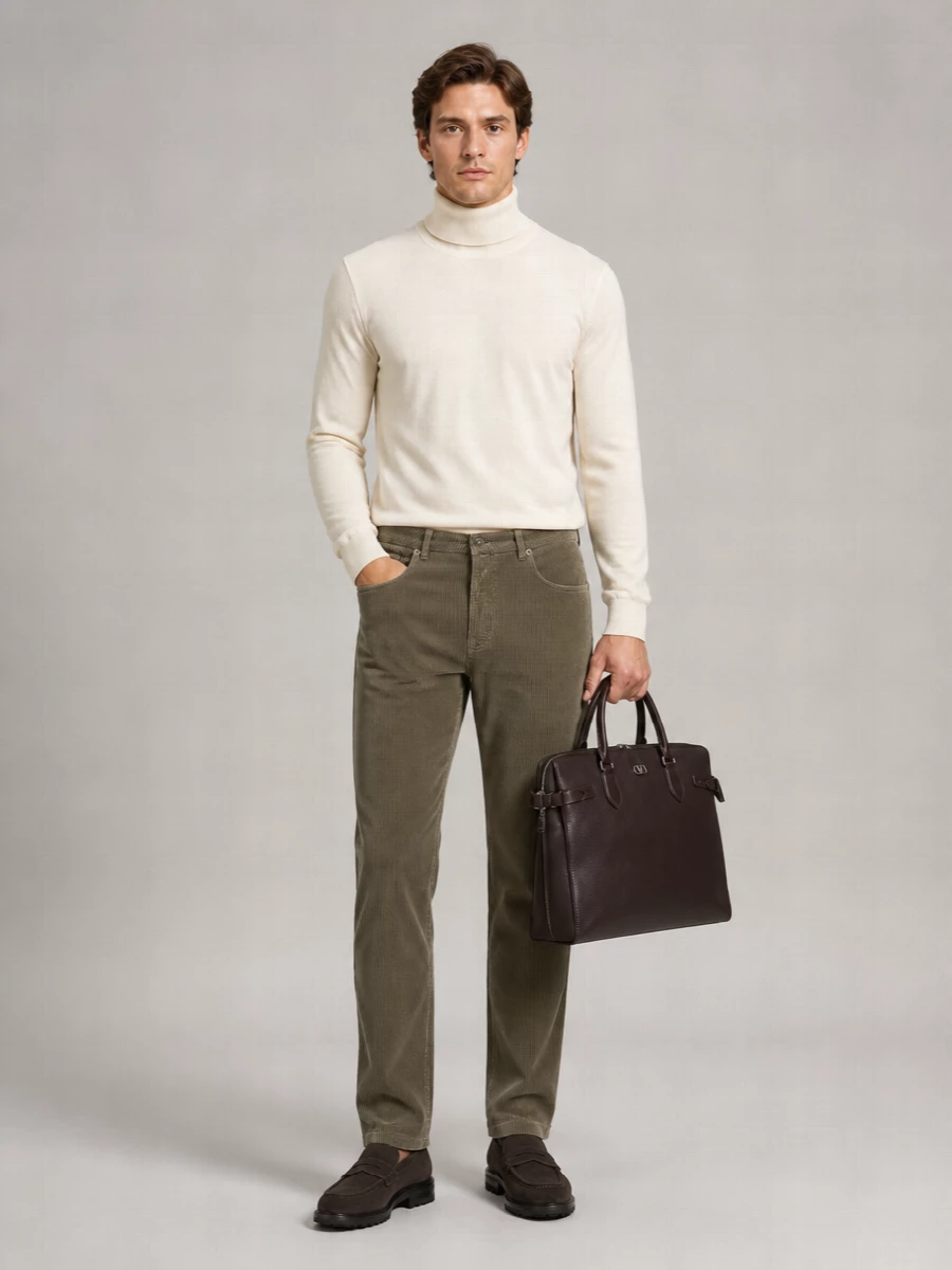 Brunello Cucinelli Corduroy Straight-Leg Pants