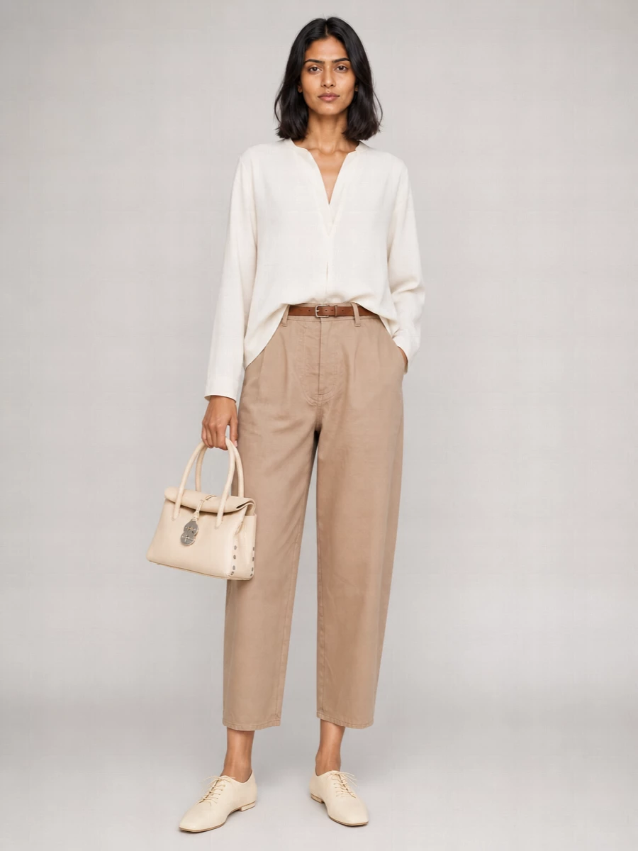 Studio Nicholson Denim Cropped Wide-Leg Trousers