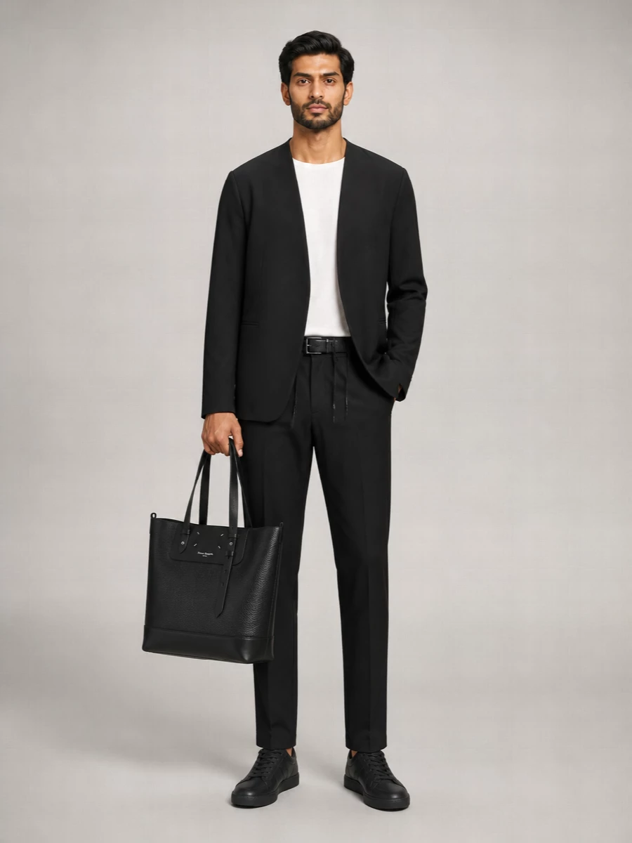 Maison Margiela Leather Shopping Tote Bag