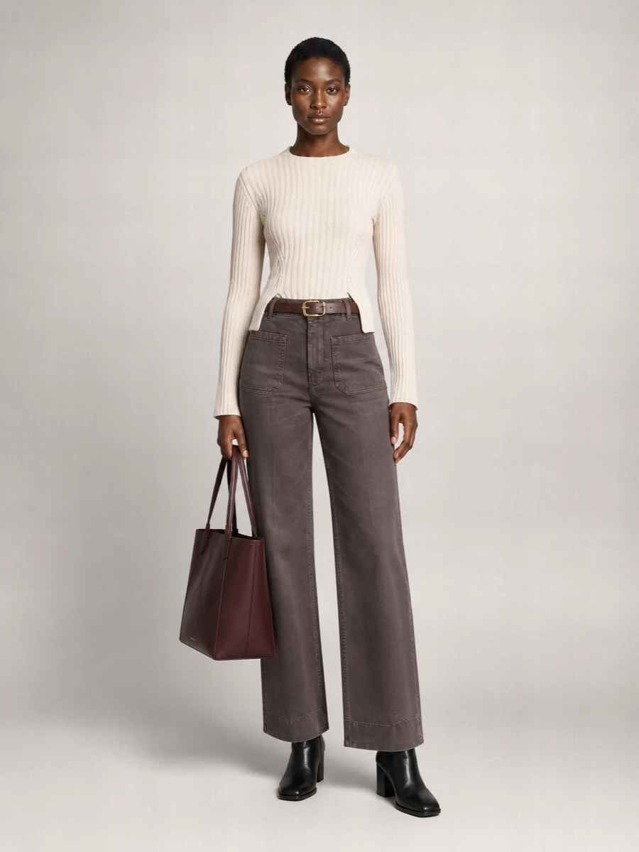 Victoria Beckham Victoria Calf Leather Shoulder Bag