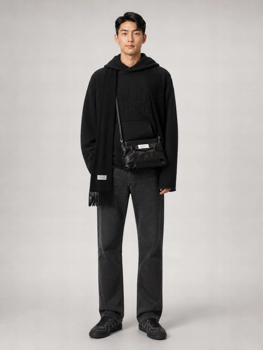 Mm6 Maison Margiela Ribbed Wool Scarf