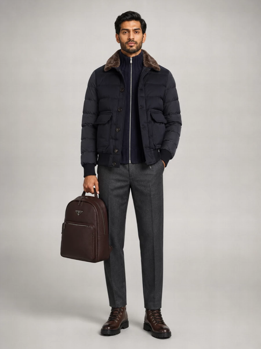 Moorer Wool Puffer Jacket