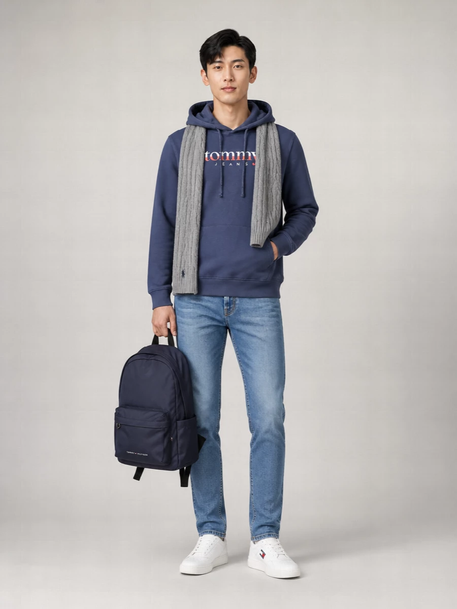 Tommy Hilfiger Cotton Logo Print Hoodie