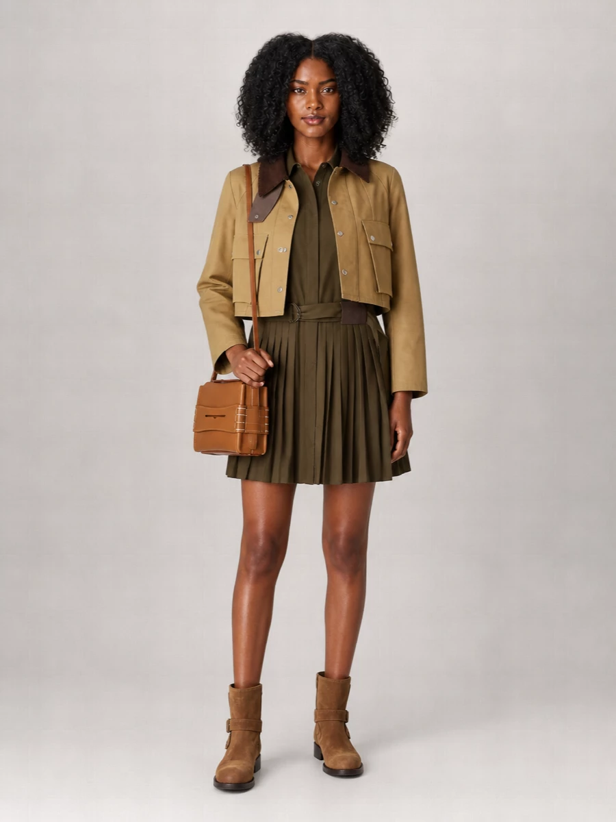 Jw Anderson Waxed Cotton Cropped Jacket