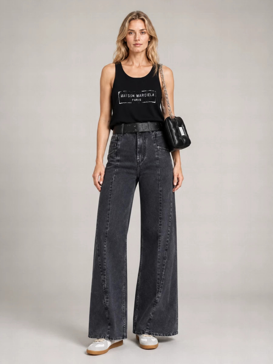 Maison Margiela Slim-Fit Logo-Print Tank Top