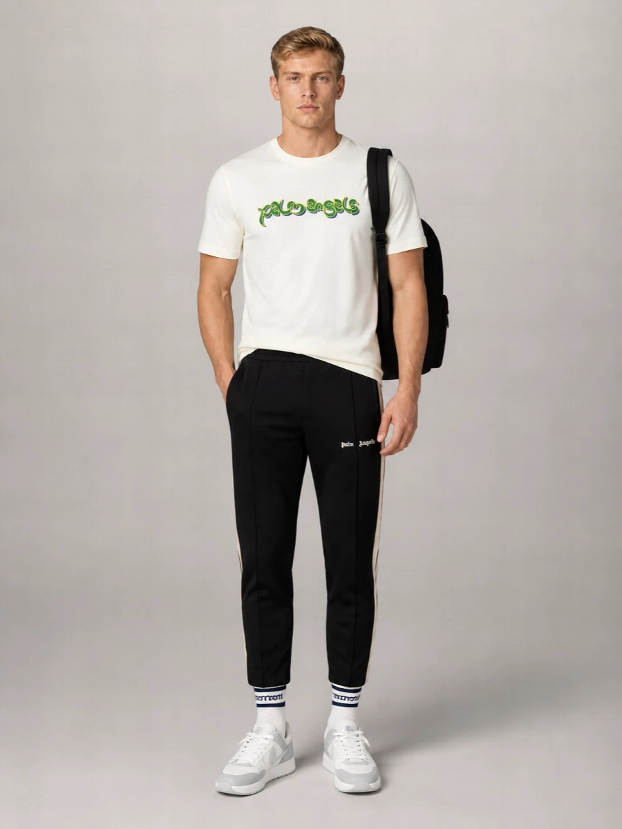 Palm Angels Printed Cotton Jersey Short-Sleeve T-Shirt