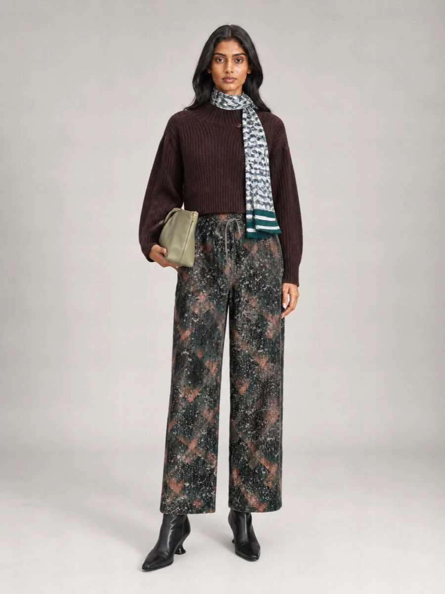 Dries Van Noten Viscose Wide-Leg Trousers