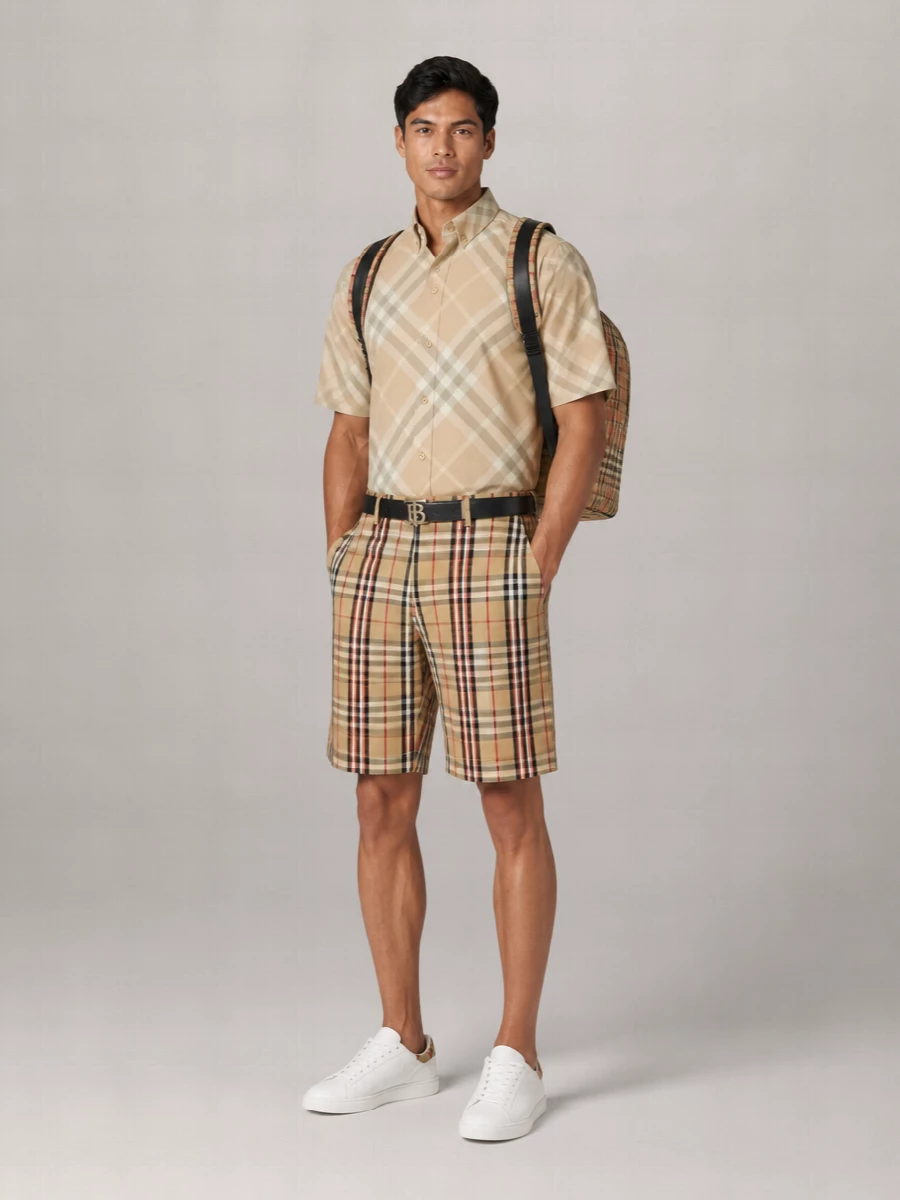 Burberry Quilted Vintage Check Nylon Backpack