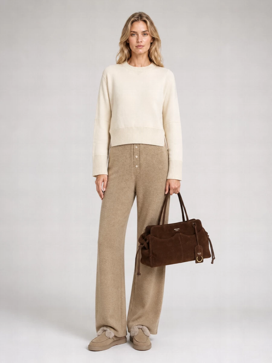 Prada Soft Suede Tote Bag