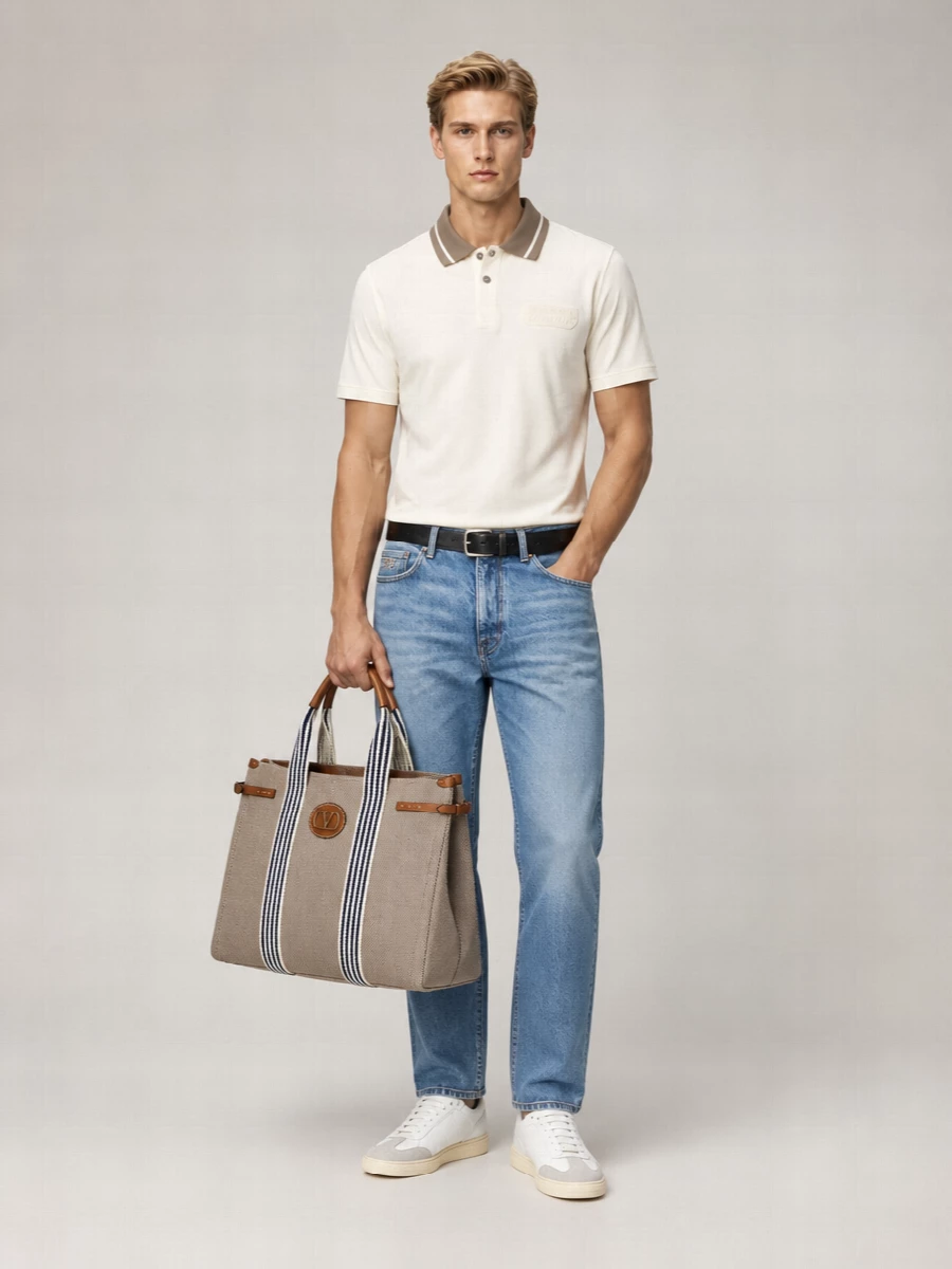 Versace Jeans Couture Cotton Logo Patch Polo Shirt