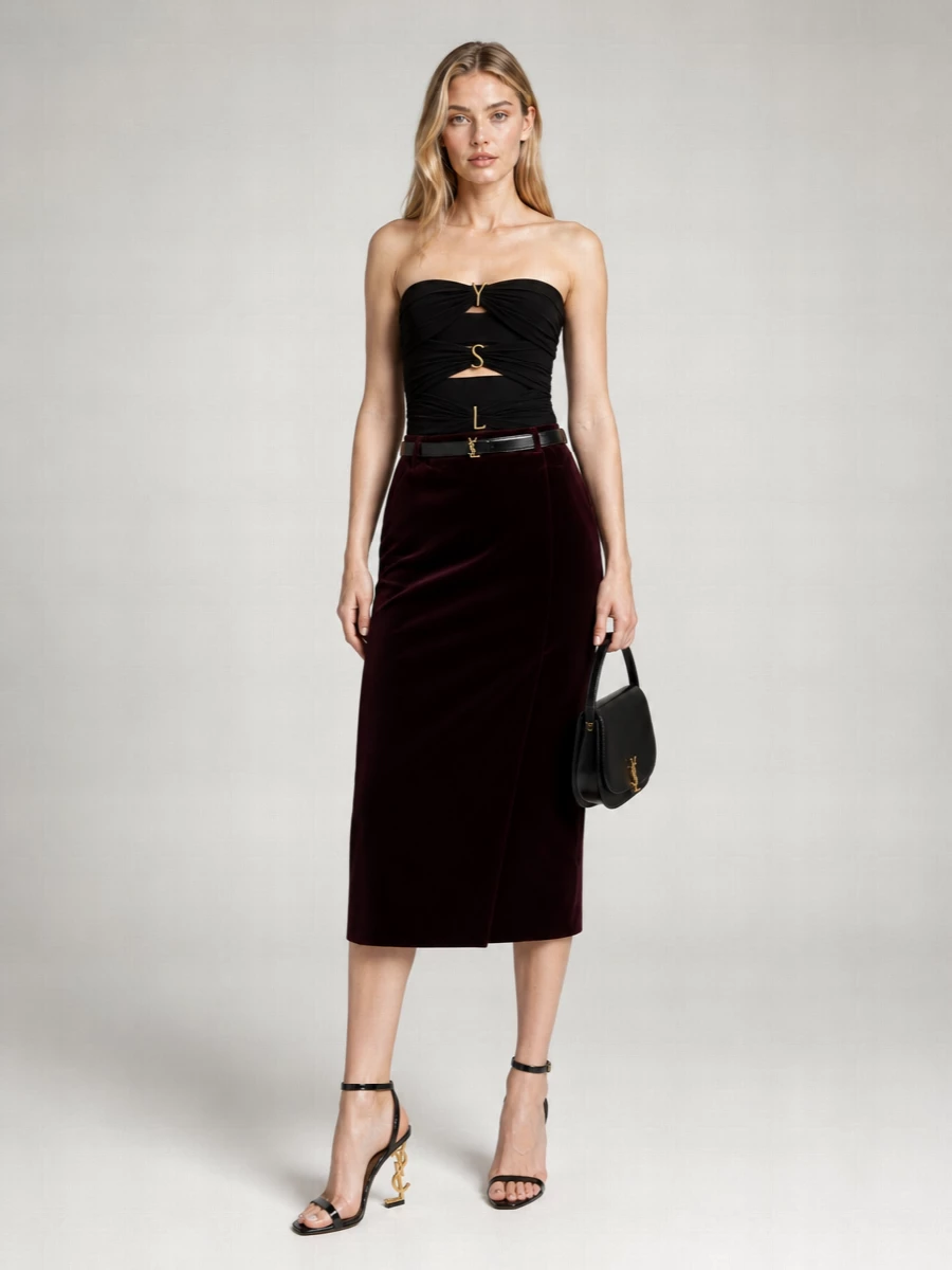 Saint Laurent Strapless Swimsuit