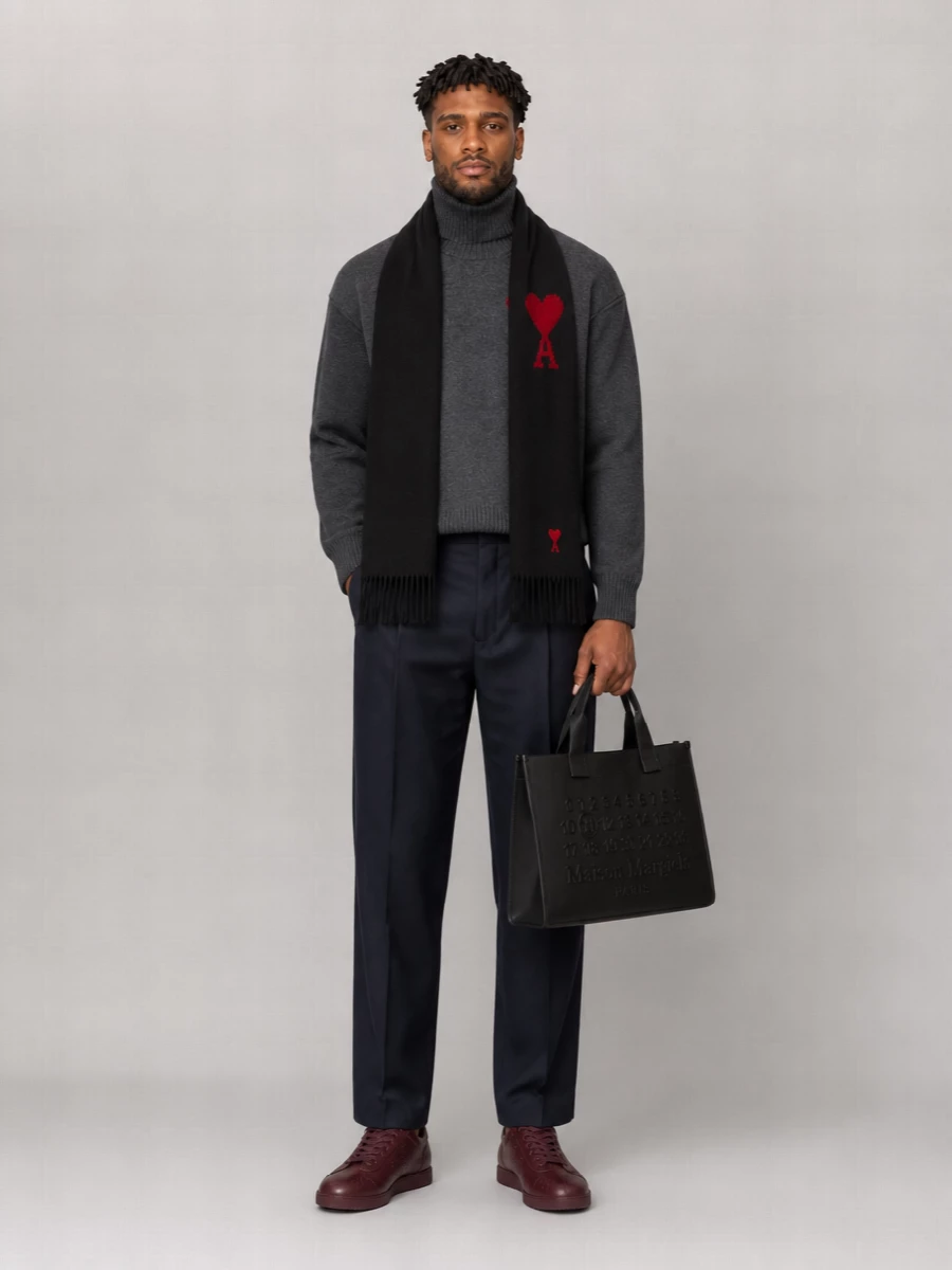 Ami Paris Wool Turtleneck Sweater